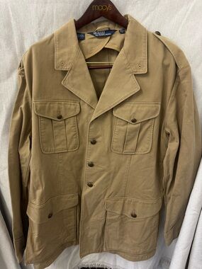 Ralph Lauren Khaki Cotton Military Field / Utility Jacket Jacket
